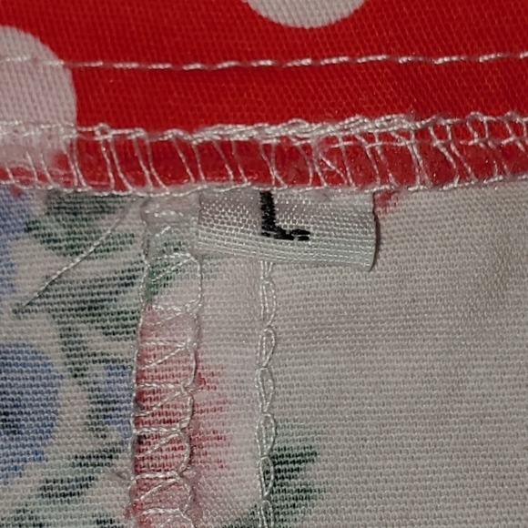 Red White & Blue Floral Print Sleeveless Sundress Lg - Picture 10 of 11